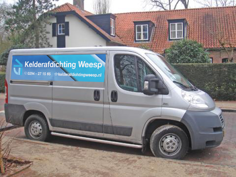 Bedrijfswagen van Kelderafdichting Weesp